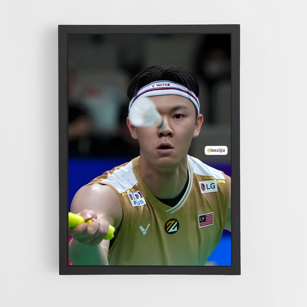 Poster Match Énergique – affiche Badminton (vue 2)